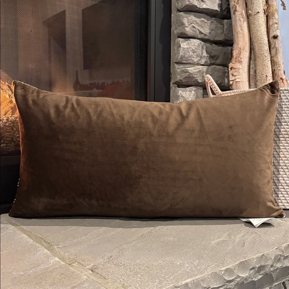 AVA Premium Luxury Waterfowl feather encased interior,velvet,zipper,throw pillow